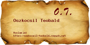 Oszkocsil Teobald névjegykártya